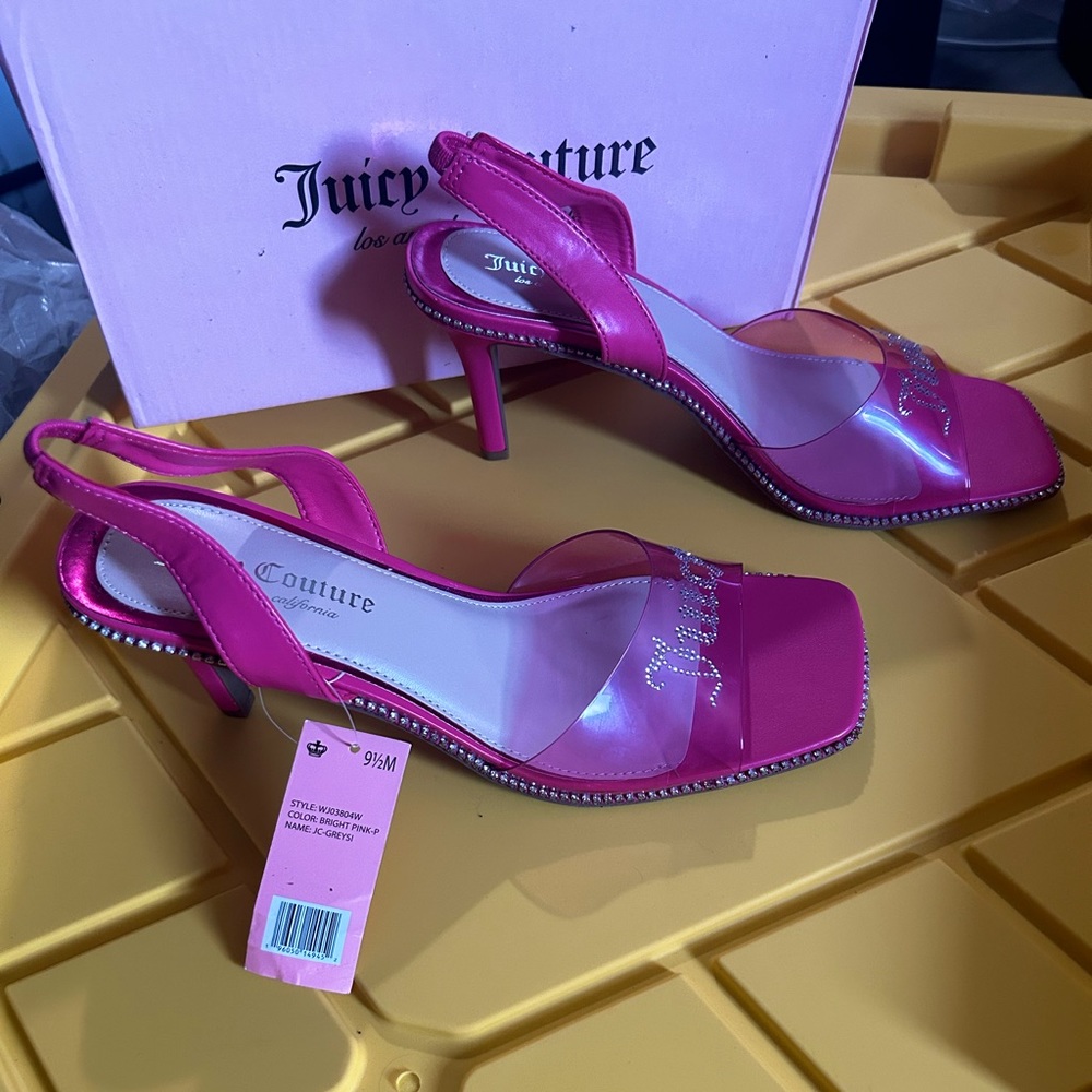 Greysi Lucite Strap Dress Sandals